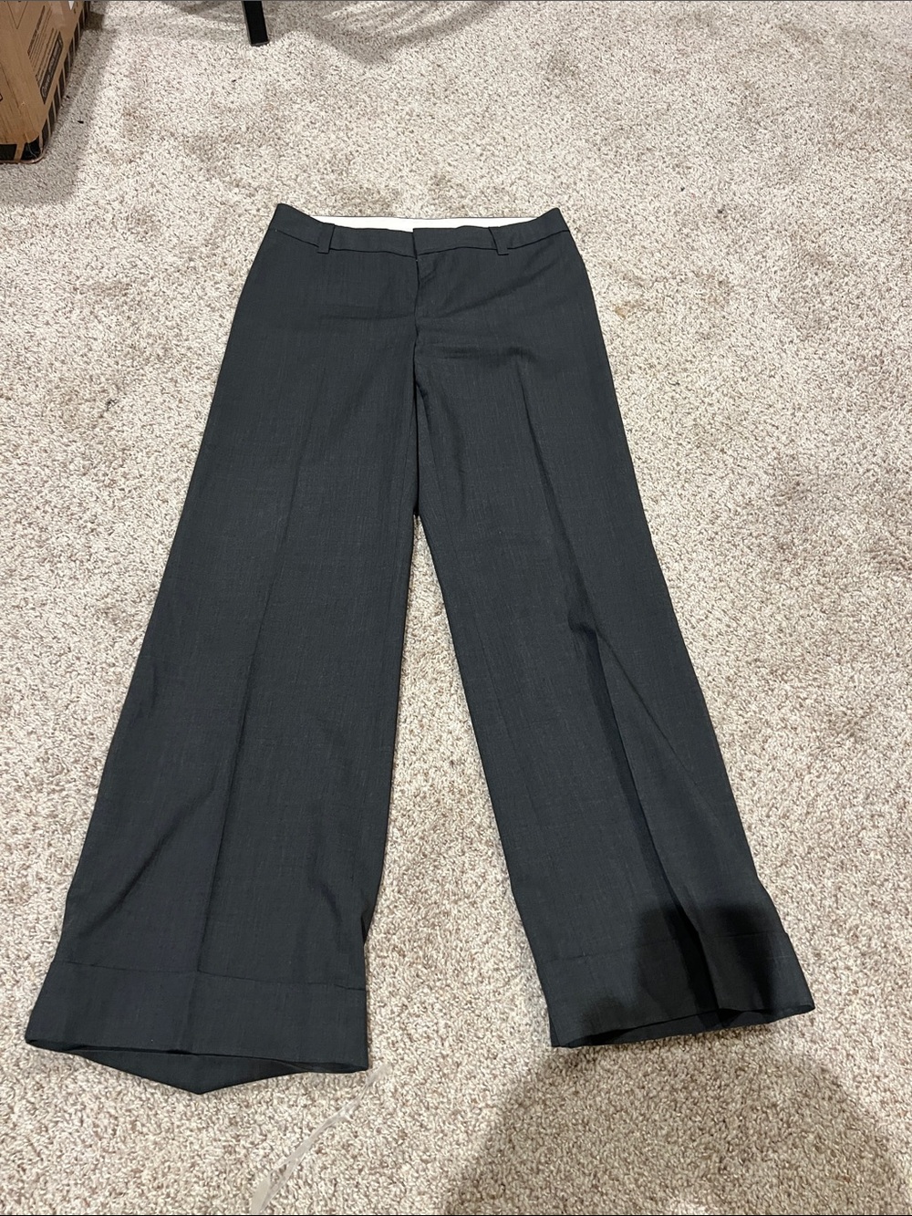 GAP Wide-Leg Dress Pants in Charcoal